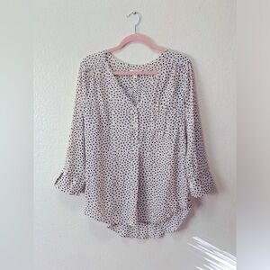 Como Blu Cream Polka Dot Blouse!